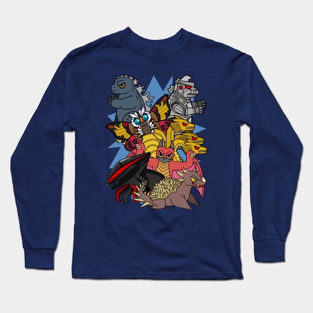 MONSTERZILLA MASH Long Sleeve T-Shirt by wss3